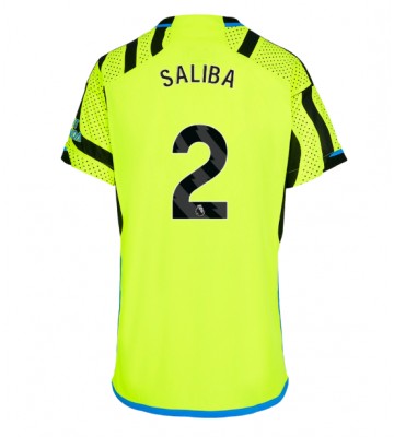 Arsenal William Saliba #2 Udebanetrøje Dame 2023-24 Kort ærmer